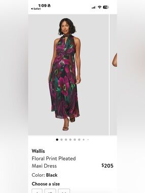 Wallis rich Plum and Green Floral Pleated Maxi Dress.
Nordstrom purchase
